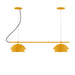 Nest 2-Light Linear LED Chandelier in Bright Yellow | Montclair Light Works