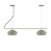 Nest 2-Light Linear LED Chandelier in Moss Green | Montclair Light Works