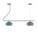Nest 2-Light Linear LED Chandelier in Slate Gray | Montclair Light Works
