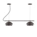 Nest 2-Light Linear LED Chandelier in Architectural Bronze | Montclair Light Works