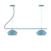 Nest 2-Light Linear LED Chandelier in Light Blue | Montclair Light Works