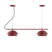 Nest 2-Light Linear LED Chandelier in Barn Red | Montclair Light Works