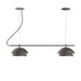 Nest 2-Light Linear LED Chandelier in Bronze Matte | Montclair Light Works