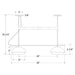 Nest 2-Light Linear LED Chandelier in White | Montclair Light Works