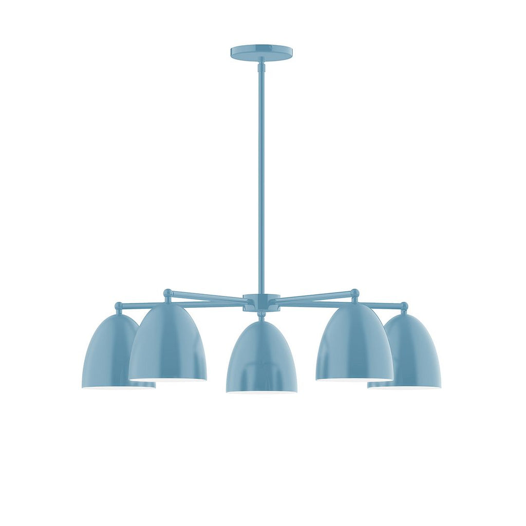 J-Series Jill 5-Light LED Chandelier in Light Blue | Montclair