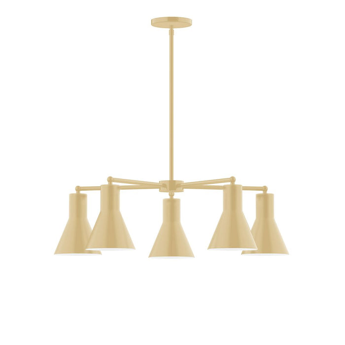 Axis Flare 5-Light LED Chandelier in Ivory