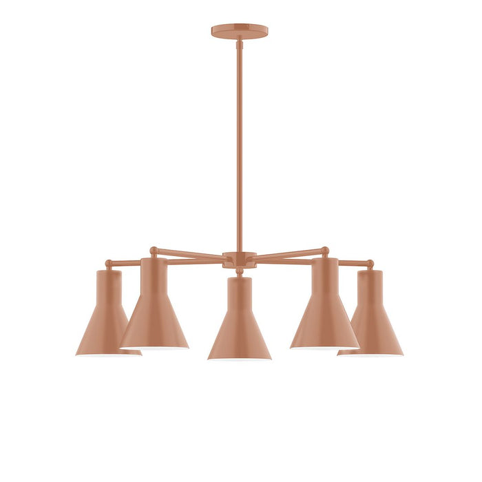 Axis Flare 5-Light LED Chandelier in Terracotta