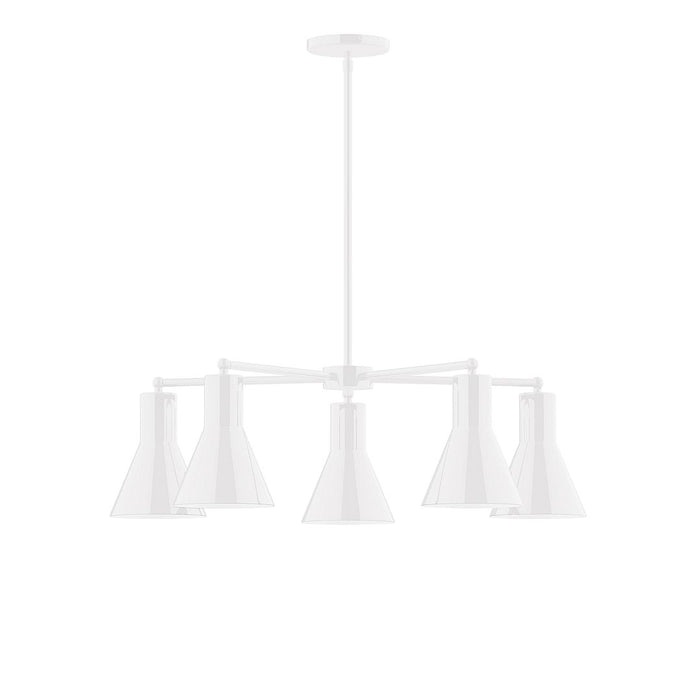 Axis Flare 5-Light LED Chandelier in White