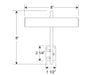 Designer 8" Plug-In 2700K LED Picture Light in Gold Matte Line Drawing