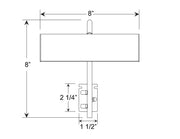 Gallery 8" Plug-In 2700K LED Picture Light in Black Line Drawing