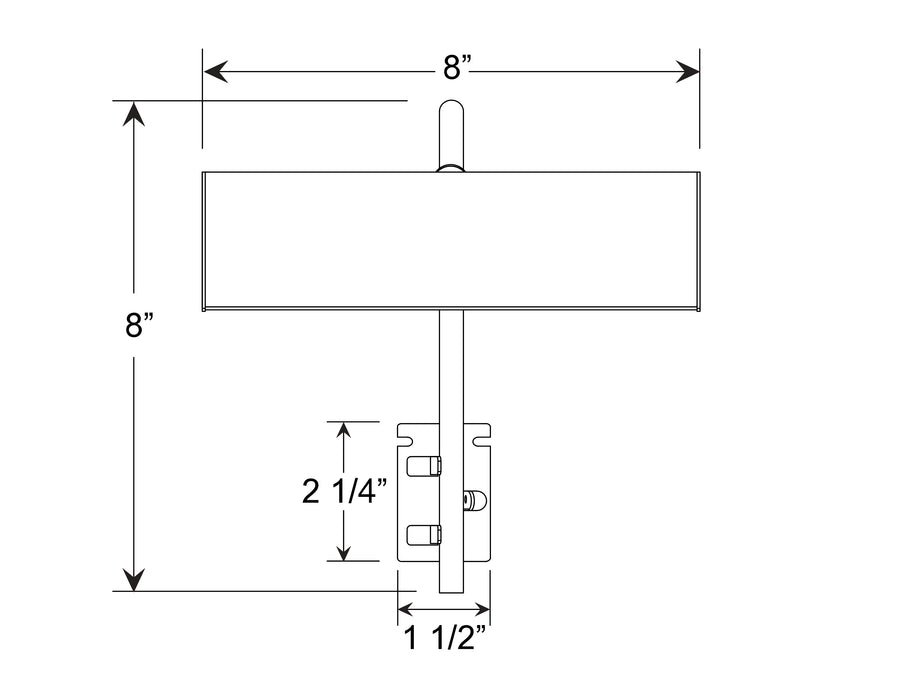 Gallery 8" Plug-In 2700K LED Picture Light in Satin Silver Line Drawing