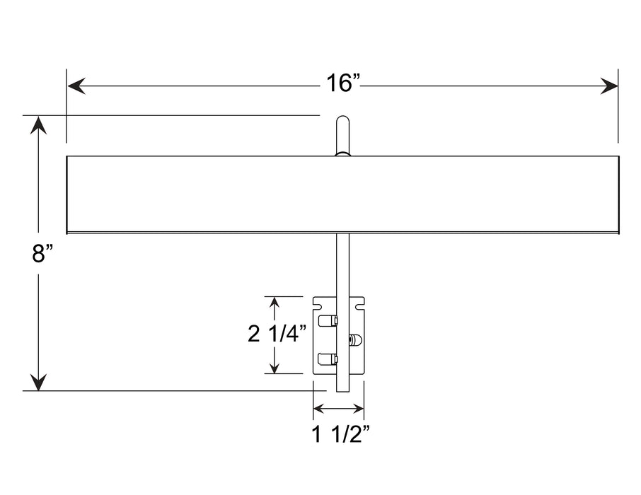Gallery 16" Plug-In 2700K LED Picture Light in Satin Silver Line Drawing