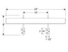 Gallery 24" Plug-In 2700K LED Picture Light in Bronze Matte Line Drawing