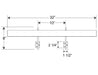 Gallery 32" Plug-In 2700K LED Picture Light in Satin Silver Line Drawing