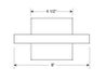 Designer 8" Direct Wire 2700K LED Picture Light in Bronze Matte Line Drawing