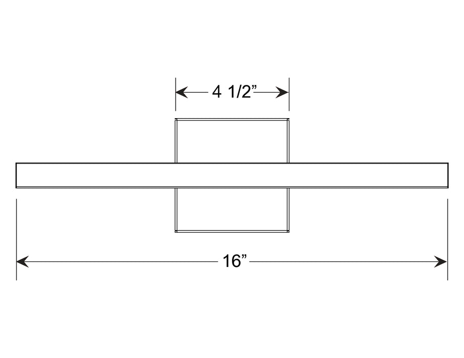 Designer 16" Direct Wire 2700K LED Picture Light in Bronze Matte Line Drawing