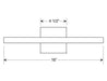 Designer 16" Direct Wire 2700K LED Picture Light in Bronze Matte Line Drawing