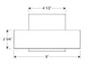 Gallery 8" Direct Wire 2700K LED Picture Light in Black Line Drawing