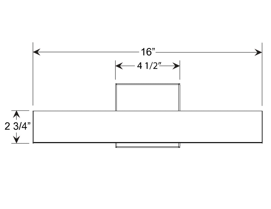 Gallery 16" Direct Wire 2700K LED Picture Light in Black Line Drawing
