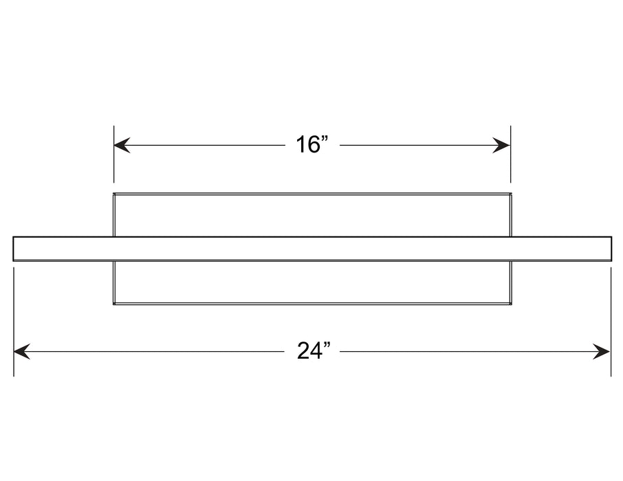Designer 24" Direct Wire 2700K LED Picture Light in Gold Matte Line Drawing