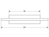 Designer 24" Direct Wire 2700K LED Picture Light in Gold Matte Line Drawing