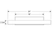 Gallery 24" Direct Wire 2700K LED Picture Light in Black Line Drawing
