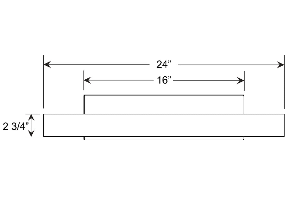 Gallery 24" Direct Wire 2700K LED Picture Light in Black Line Drawing