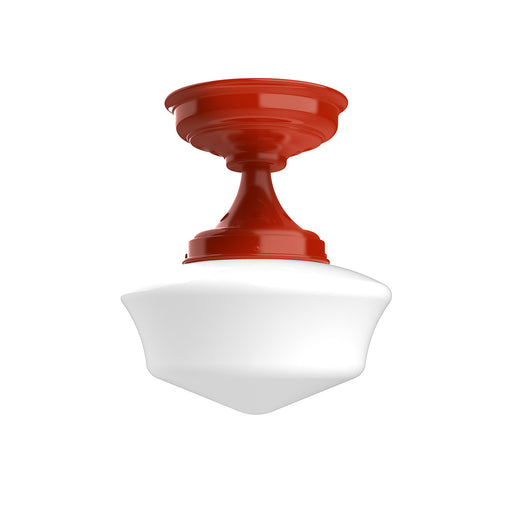 Schoolhouse 12" flush mount in Vermillion | Montclair Light Works