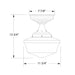 Schoolhouse 12" flush mount in Barn Red Line Drawing