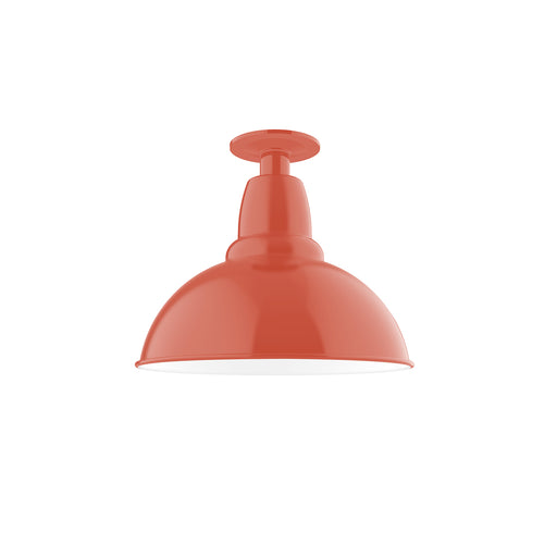 Vermillion 12-inch flush mount ceiling light with domed glass shade