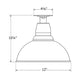 Cafe 12" Flush Mount Light in Vermillion | Montclair Light Works