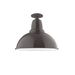 Cafe 14" LED Flush Mount Light in Architectural Bronze | Montclair Light Works