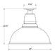 Cafe 14" LED Flush Mount Light in Forest Green | Montclair Light Works