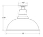 Cafe 16" Flush Mount Light in Black | Montclair Light Works