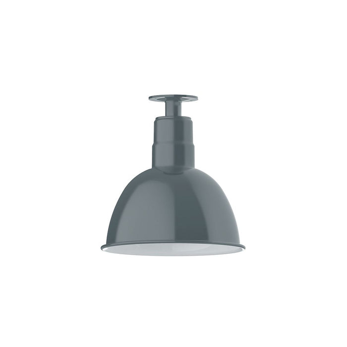 Deep Bowl 12" Flush Mount in Slate Gray