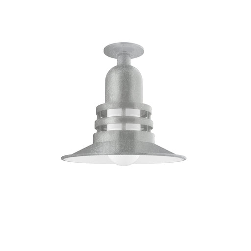 Atomic 12" Flush Mount Light in Painted Galvanized in Painted Galvanized | Montclair Light Works