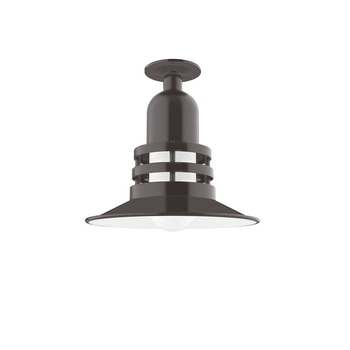 Atomic 12" Flush Mount in Architectural Bronze