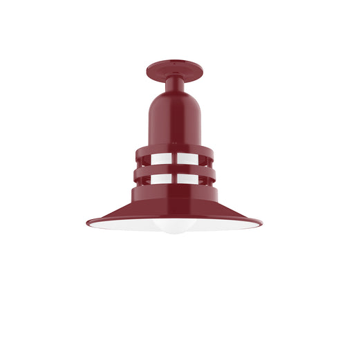 Atomic 12" Flush Mount Light in Barn Red in Barn Red | Montclair Light Works