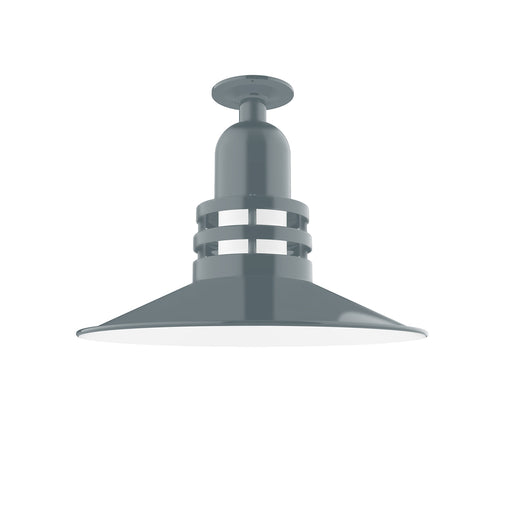 Atomic 16" Flush Mount Light in Slate Gray in Slate Gray | Montclair Light Works