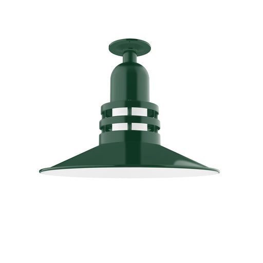 Atomic 16" Flush Mount Light in Forest Green in Forest Green | Montclair Light Works