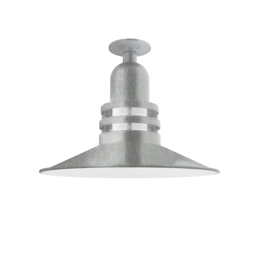 Atomic 16" Flush Mount Light in Painted Galvanized in Painted Galvanized | Montclair Light Works