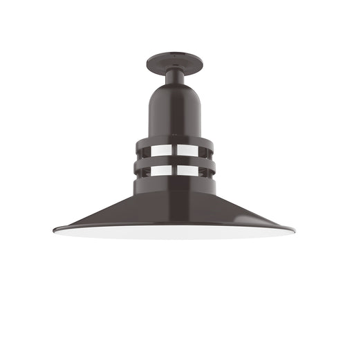 Atomic 16" Flush Mount Light in Architectural Bronze in Architectural Bronze | Montclair Light Works