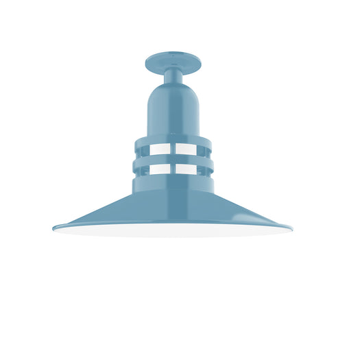 Atomic 16" Flush Mount Light in Light Blue in Light Blue | Montclair Light Works