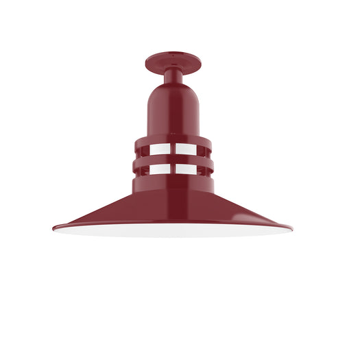 Atomic 16" Flush Mount Light in Barn Red in Barn Red | Montclair Light Works