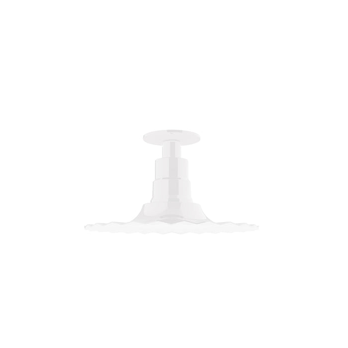 Radial 12" Flush Mount Light in White | Montclair Light Works