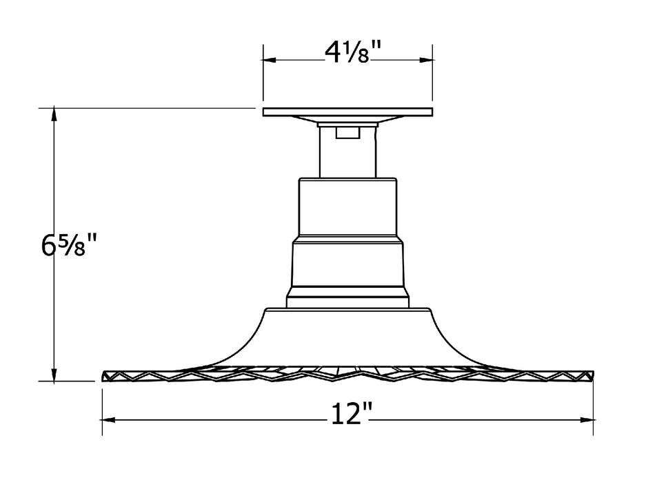 Radial 12" Flush Mount Light in Barn Red | Montclair Light Works