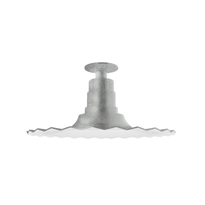 Radial 16" Flush Mount Light in Painted Galvanized | Montclair Light Works