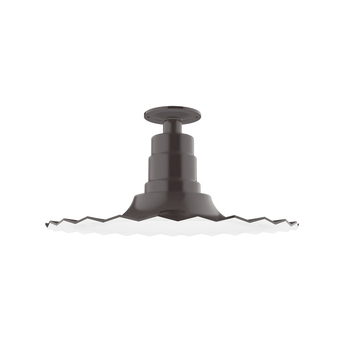 Radial 16" Flush Mount Light in Architectural Bronze | Montclair Light Works