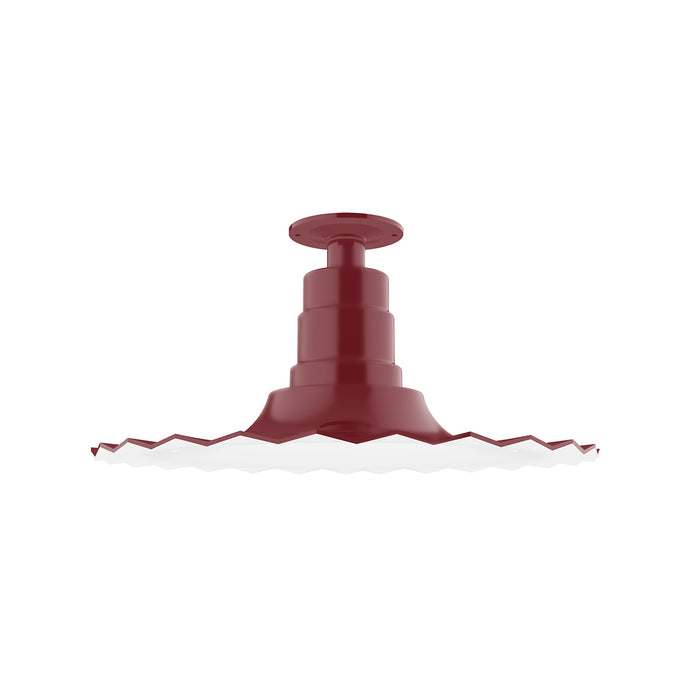 Radial 16" Flush Mount Light in Barn Red | Montclair Light Works