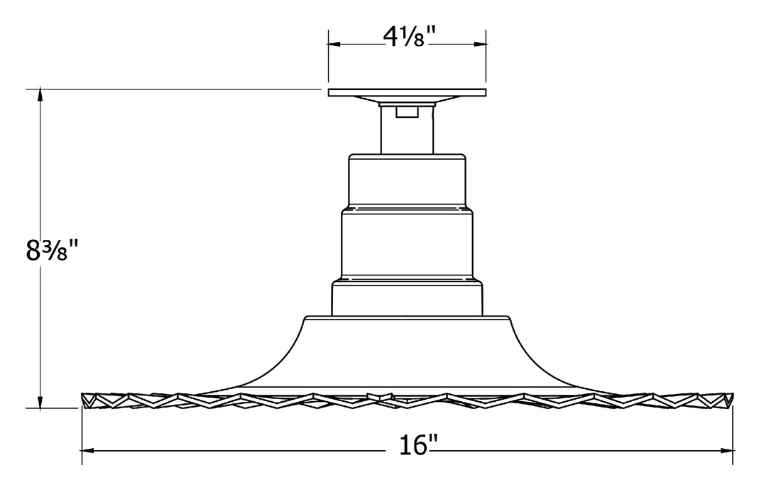 Radial 16" Flush Mount Light in Forest Green | Montclair Light Works